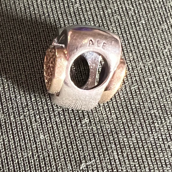 Authentic Pandora Women Joined Together Pave Hearts Charm with 14k - Picture 4 of 5